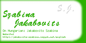 szabina jakabovits business card